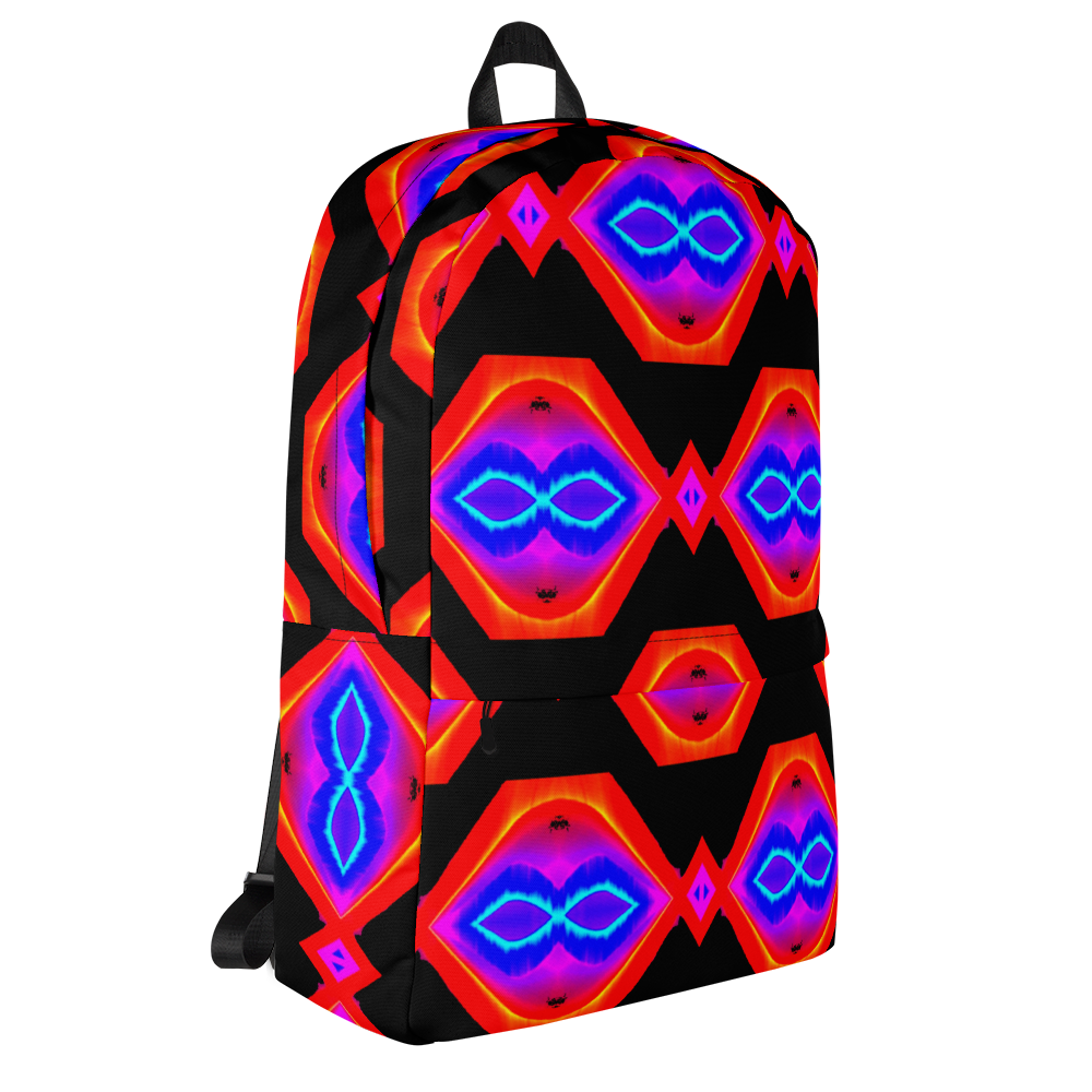 Backpack w/ Front Pocket (Neon Honeycomb)