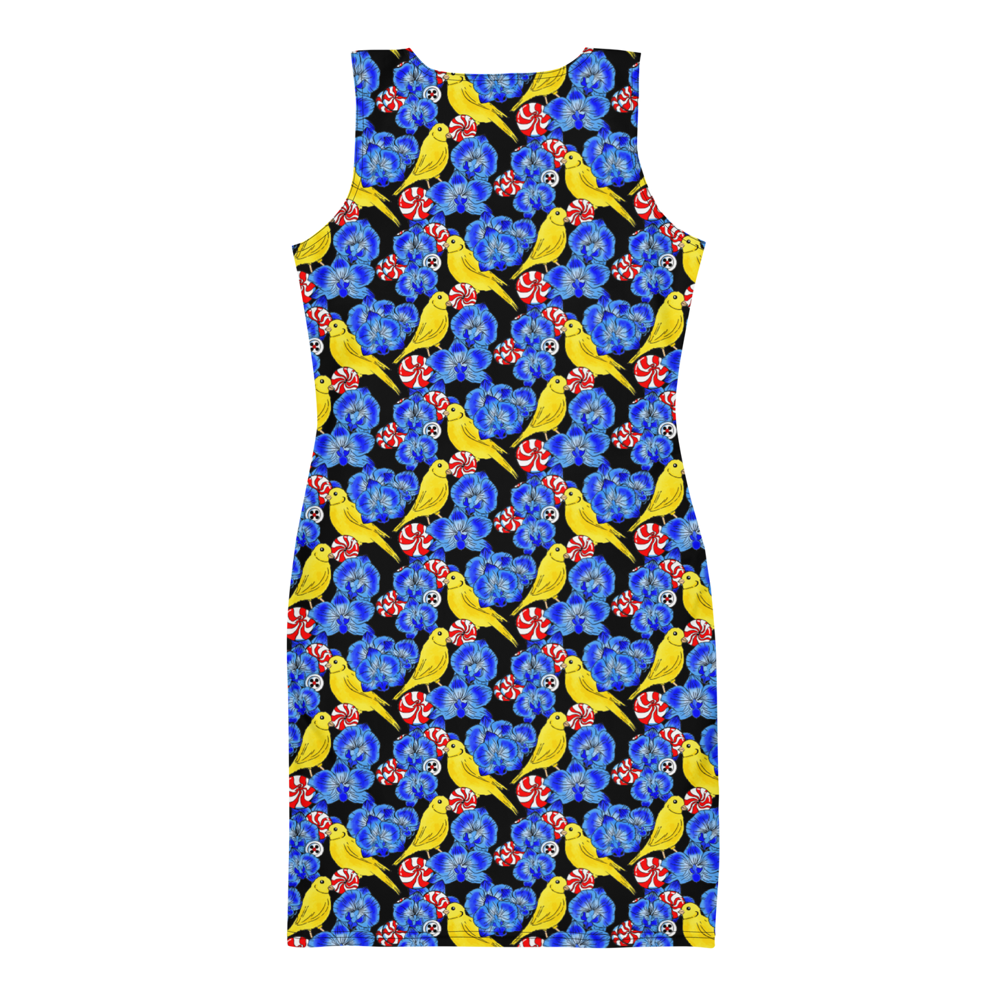 Bodycon dress (Canaries & Orchids)