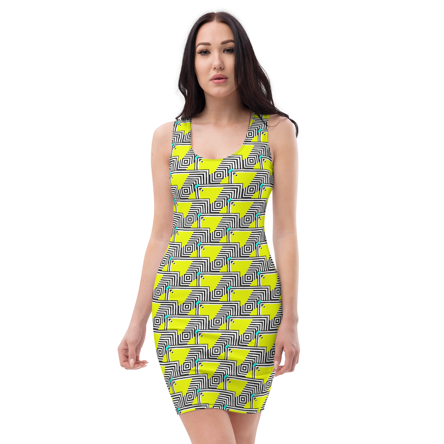 Bodycon dress (Retro Yellow)