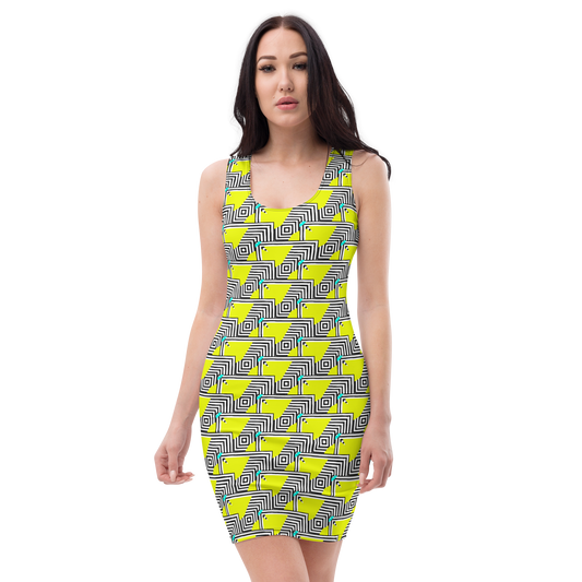 Bodycon dress (Retro Yellow)