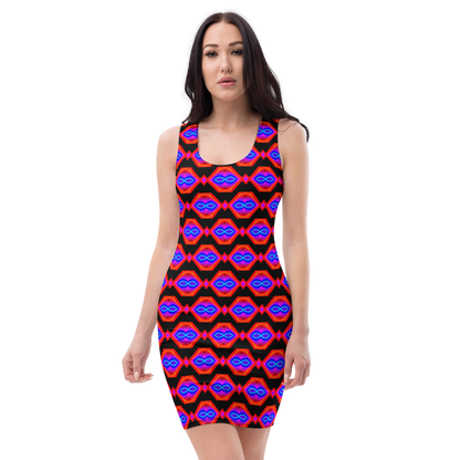 Bodycon dress (Neon Honeycomb)