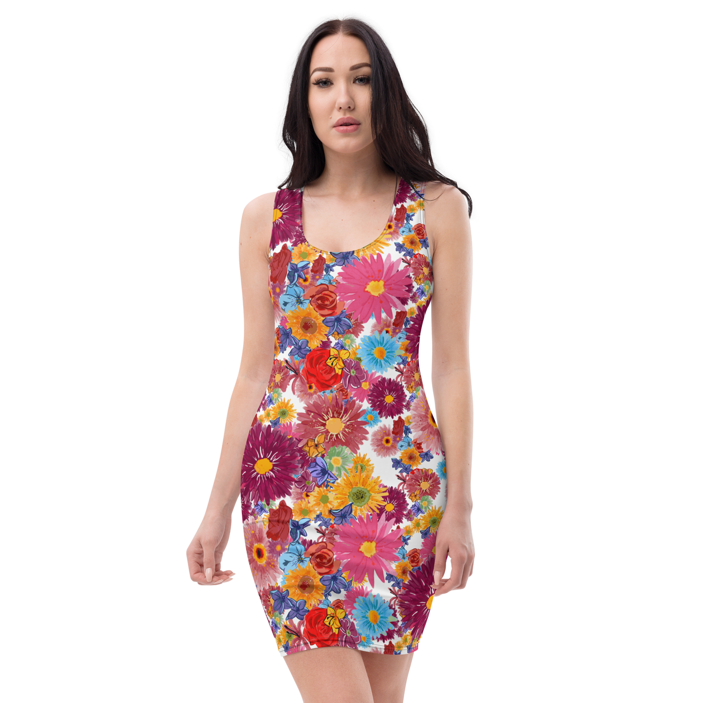 Bodycon dress (Watercolor Flowers)