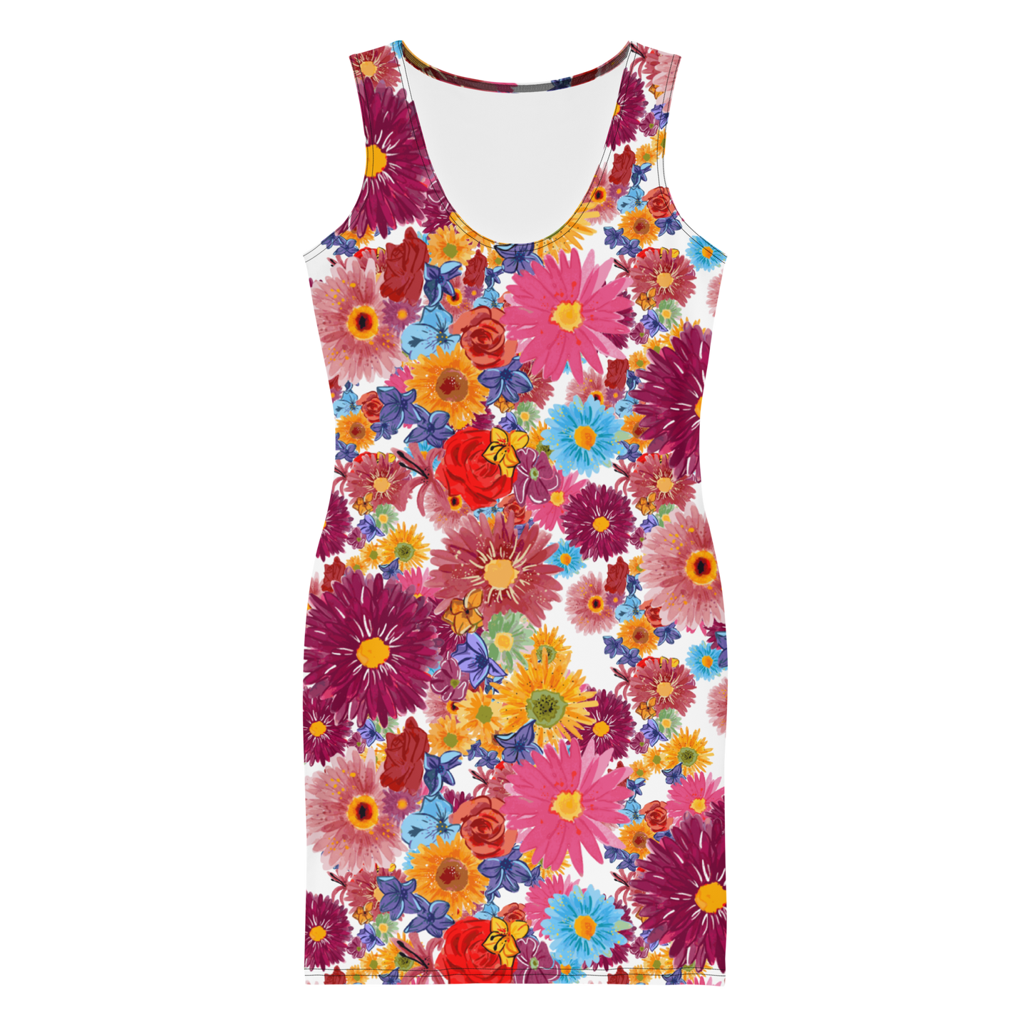 Bodycon dress (Watercolor Flowers)