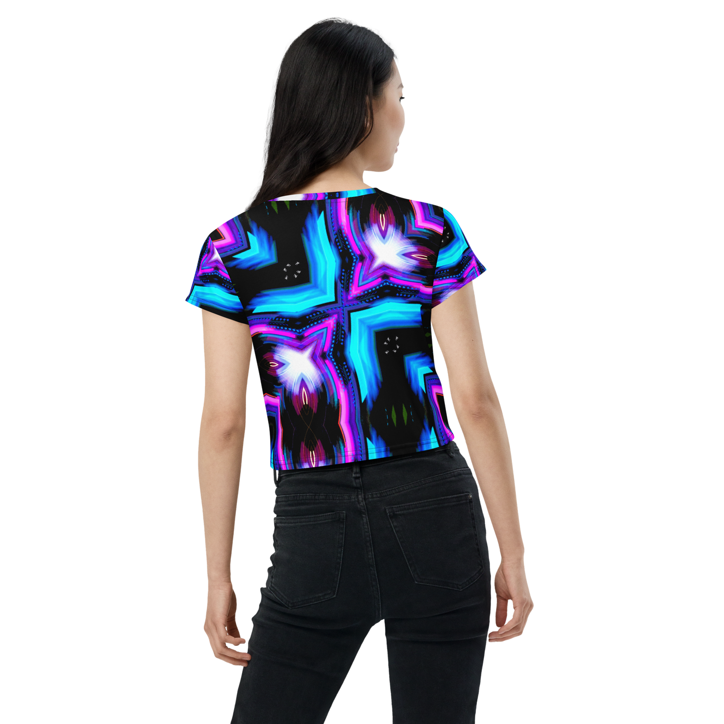 Crop Tee (Neon Purple & Blue)