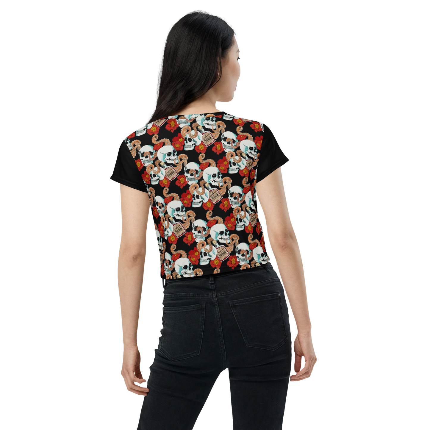 Crop Tee (Poppies)