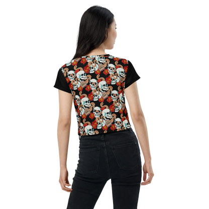 Crop Tee (Poppies)