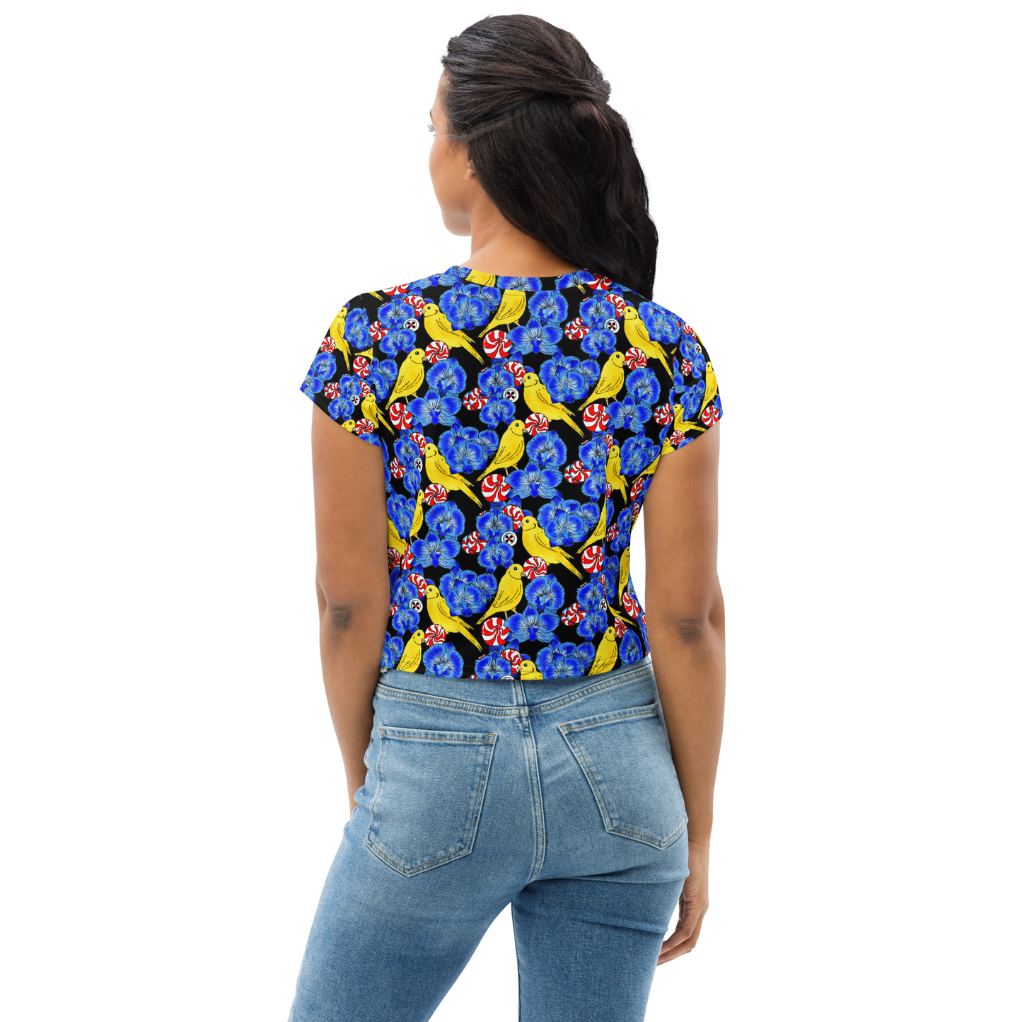 Crop Tee (Canaries & Orchids)