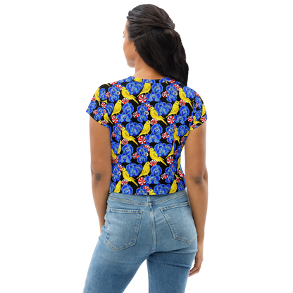 Crop Tee (Canaries & Orchids)