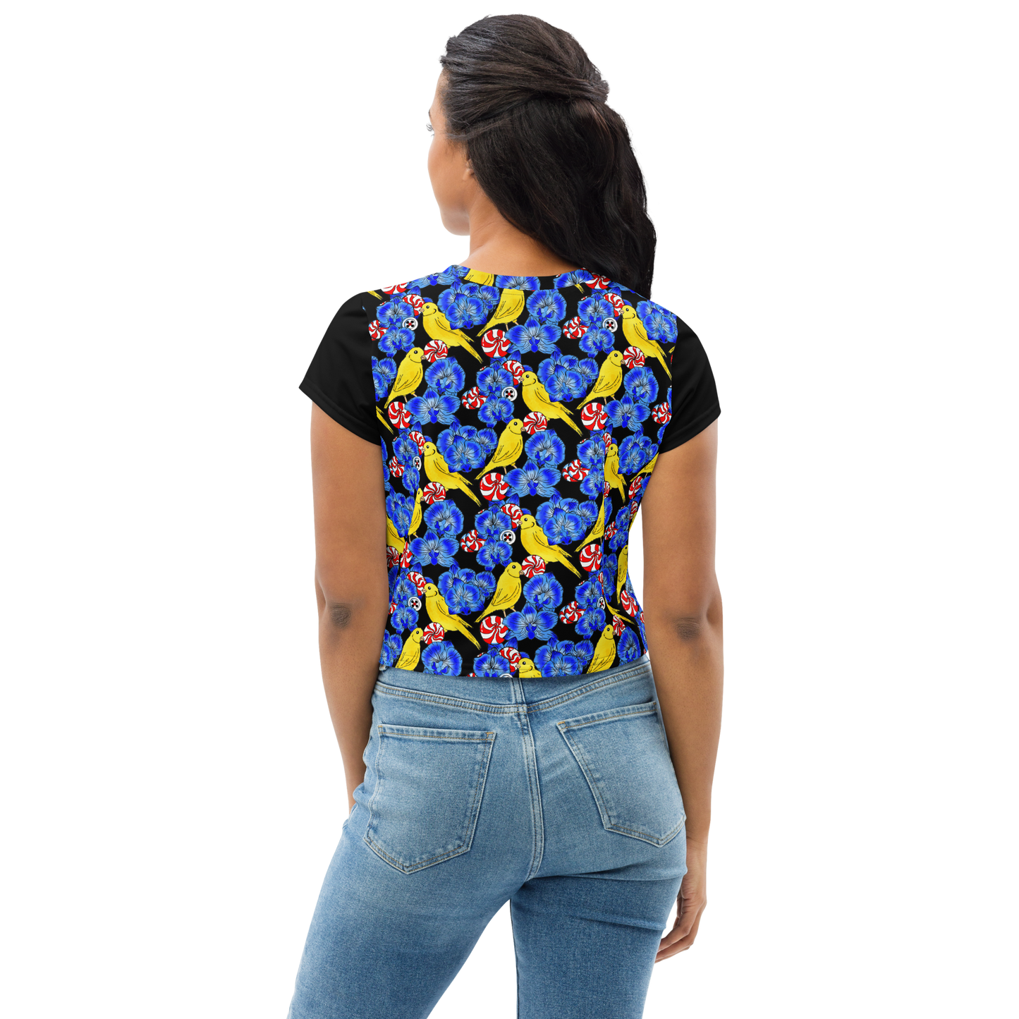 Crop Tee (Canaries & Orchids)