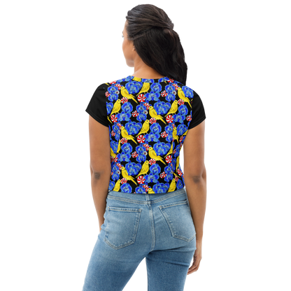 Crop Tee (Canaries & Orchids)