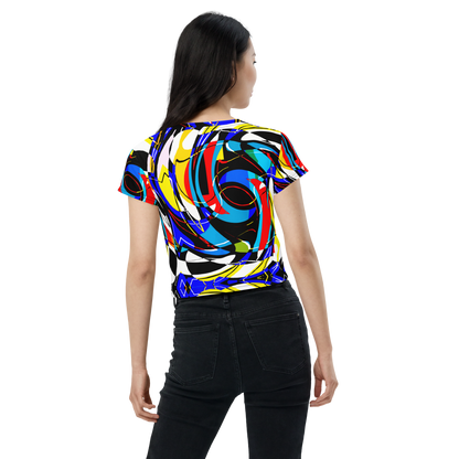 Crop Tee (Blue Swirls)