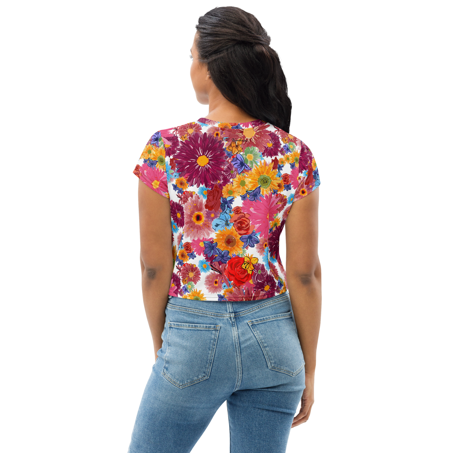 Crop Tee (Watercolor Flowers)