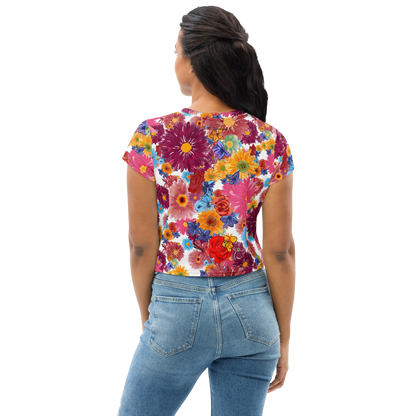 Crop Tee (Watercolor Flowers)