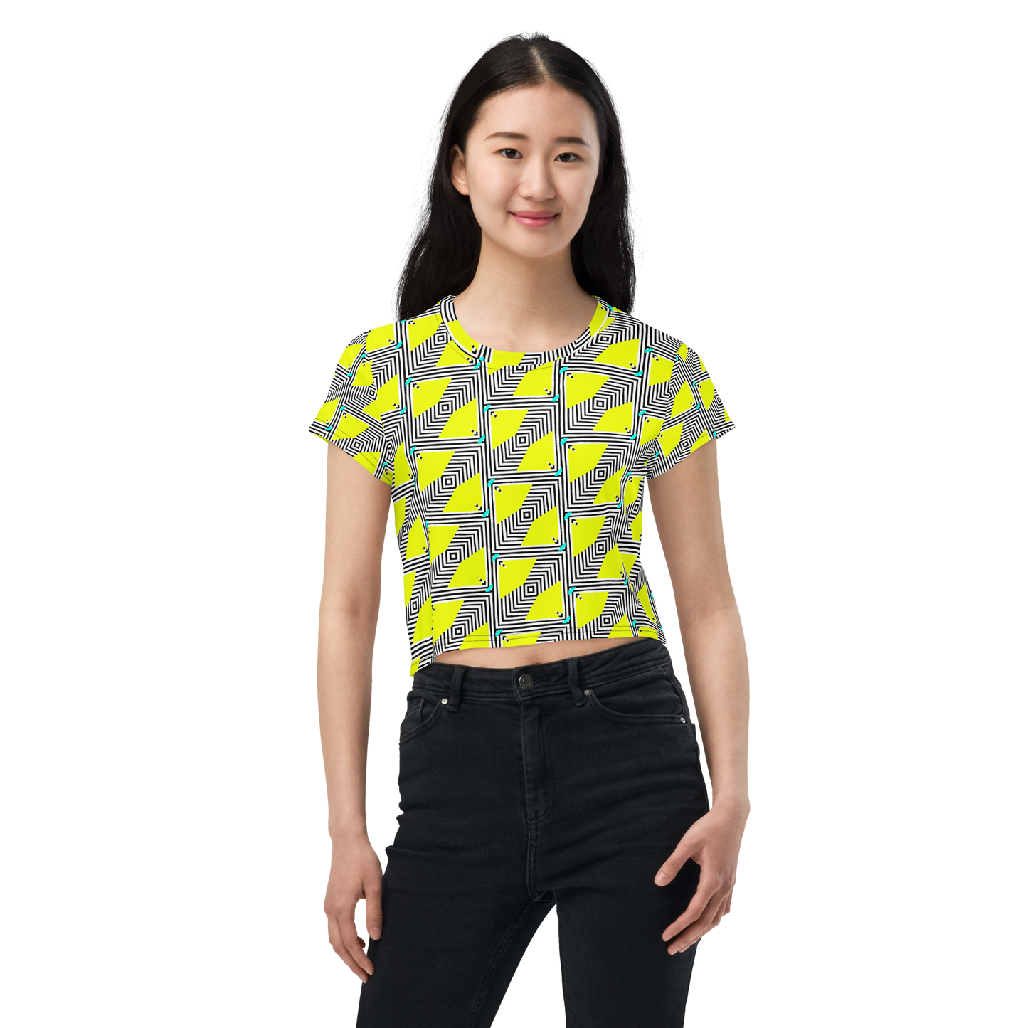 Crop Tee (Retro Yellow)