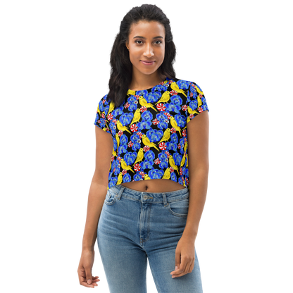 Crop Tee (Canaries & Orchids)