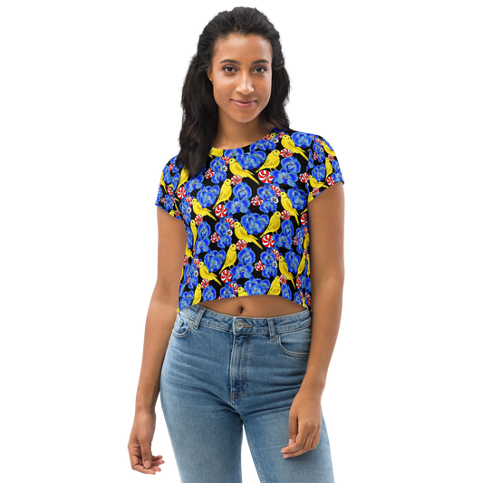 Crop Tee (Canaries & Orchids)