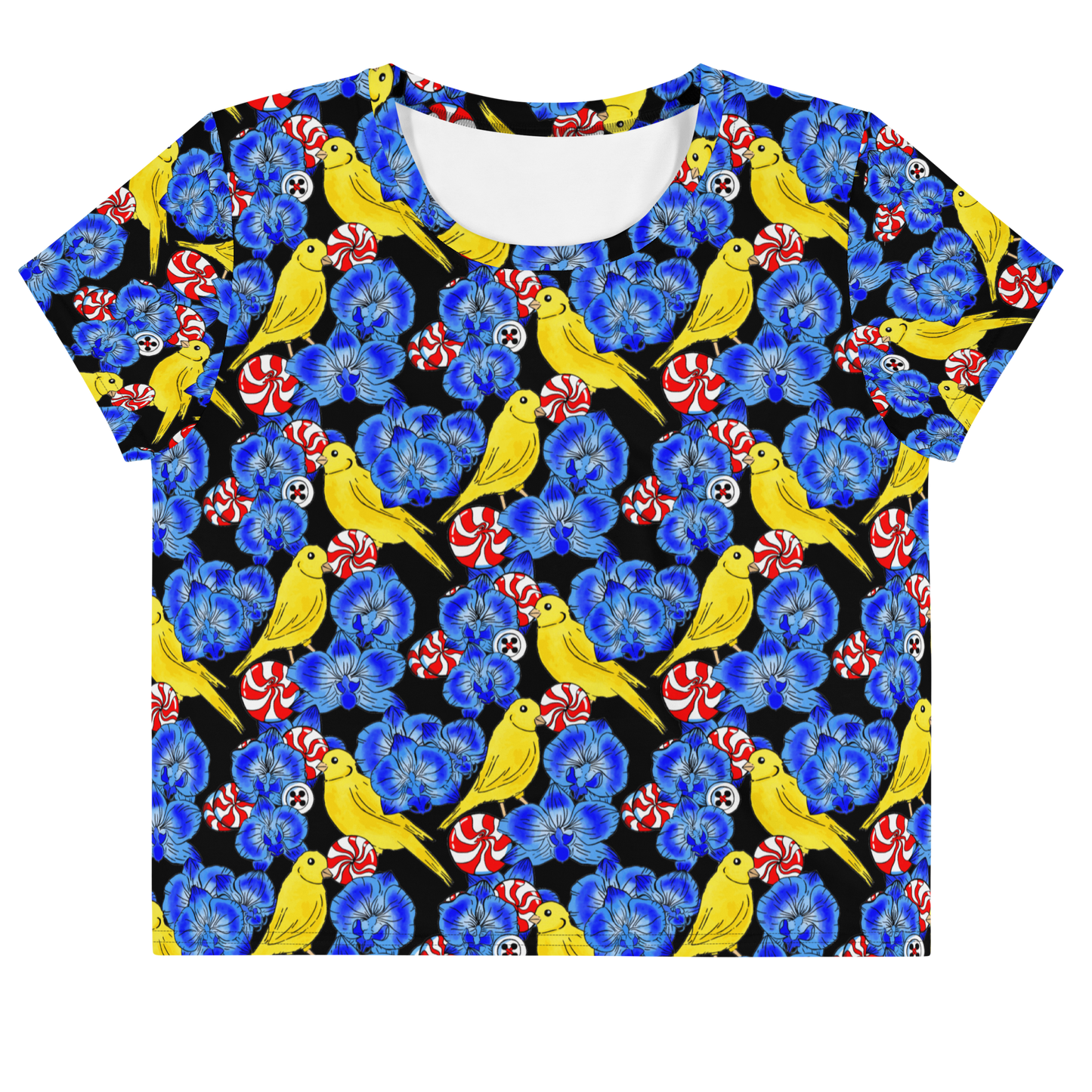 Crop Tee (Canaries & Orchids)