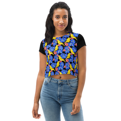 Crop Tee (Canaries & Orchids)