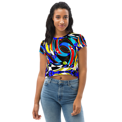 Crop Tee (Blue Swirls)