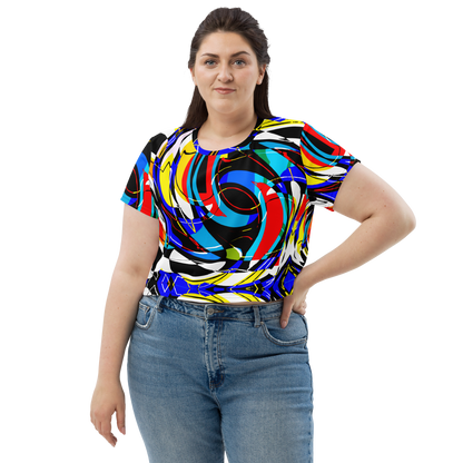 Crop Tee (Blue Swirls)