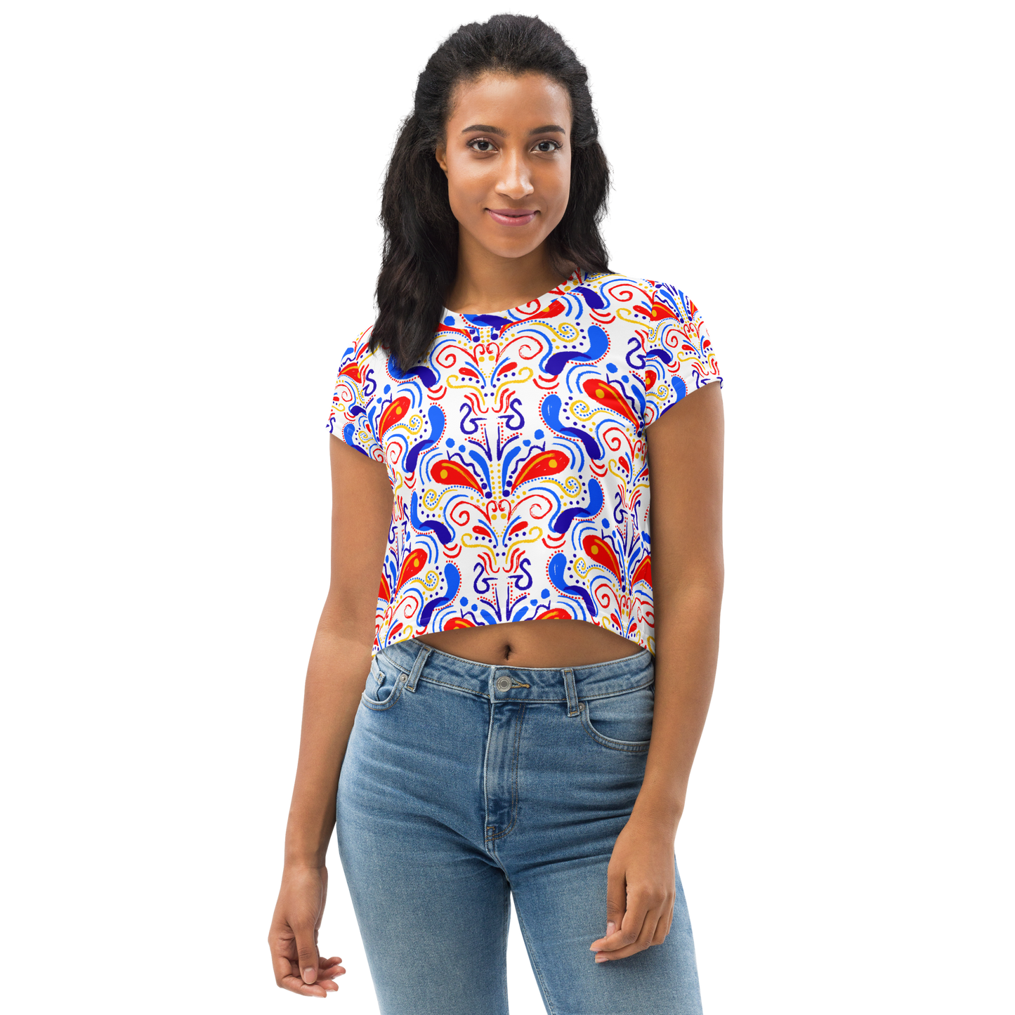 Crop Tee (Talavera-inspired|White)