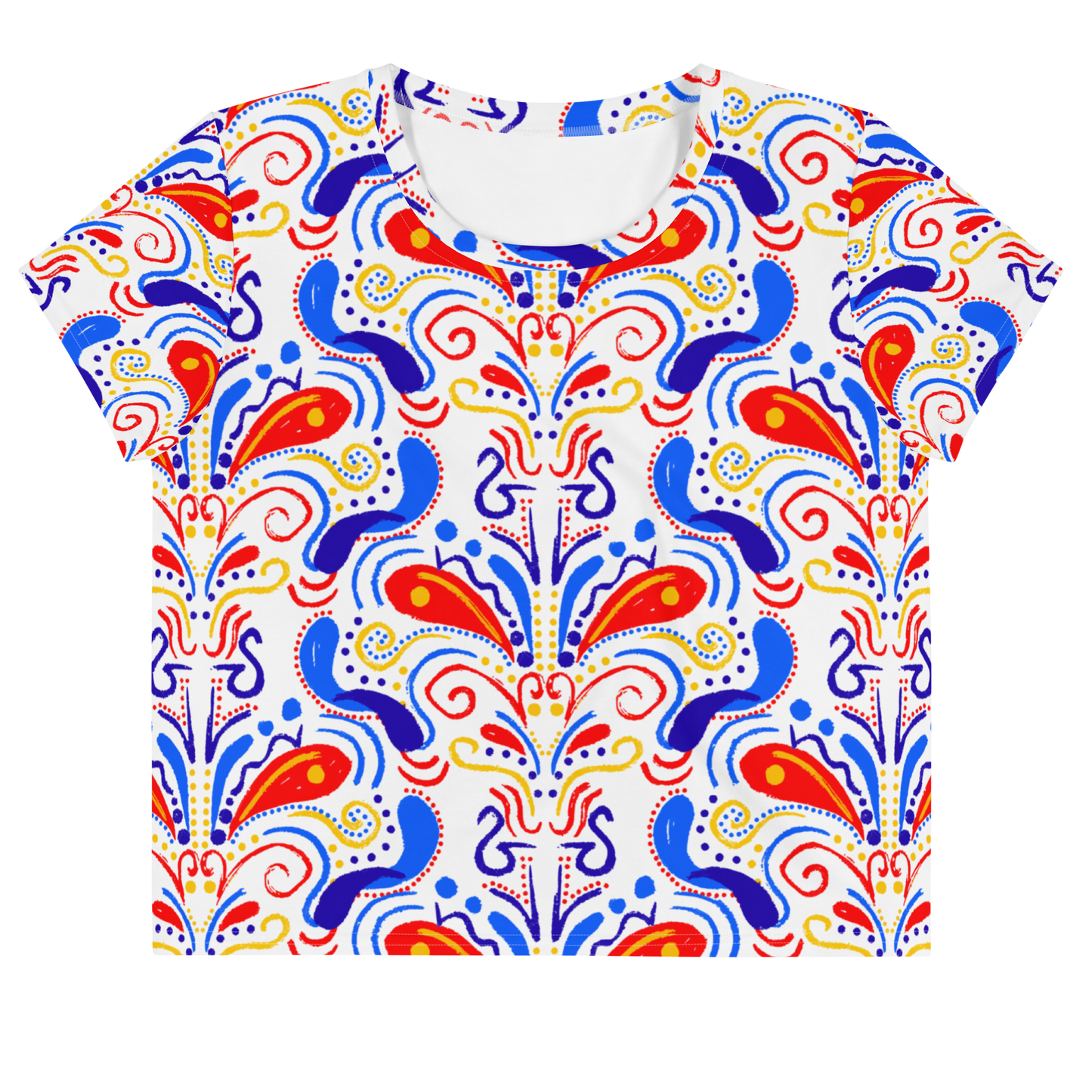 Crop Tee (Talavera-inspired|White)