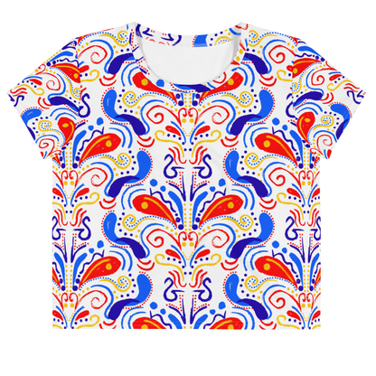 Crop Tee (Talavera-inspired|White)