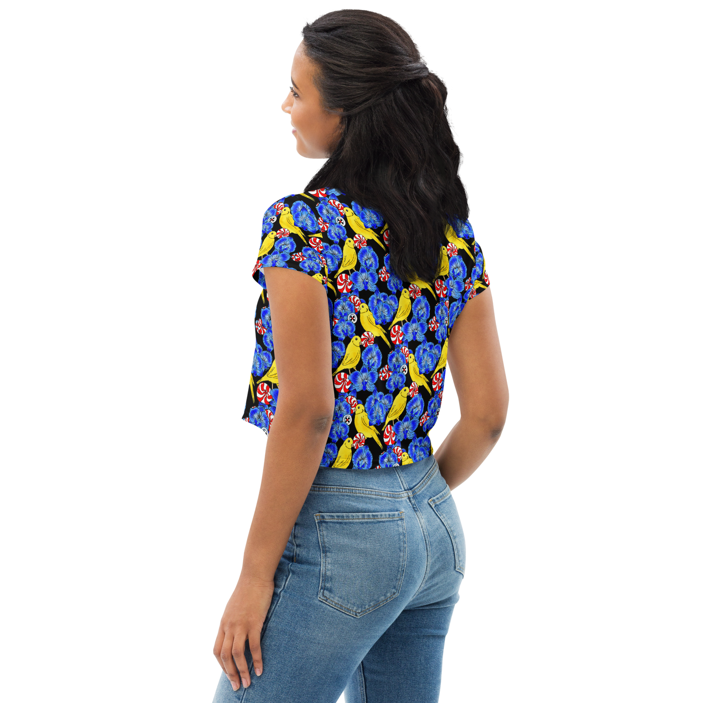 Crop Tee (Canaries & Orchids)