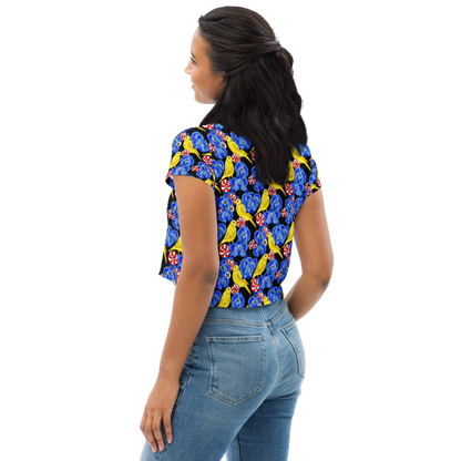 Crop Tee (Canaries & Orchids)