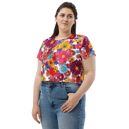 Crop Tee (Watercolor Flowers)