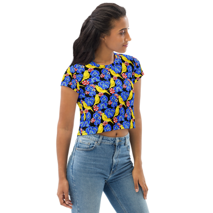 Crop Tee (Canaries & Orchids)