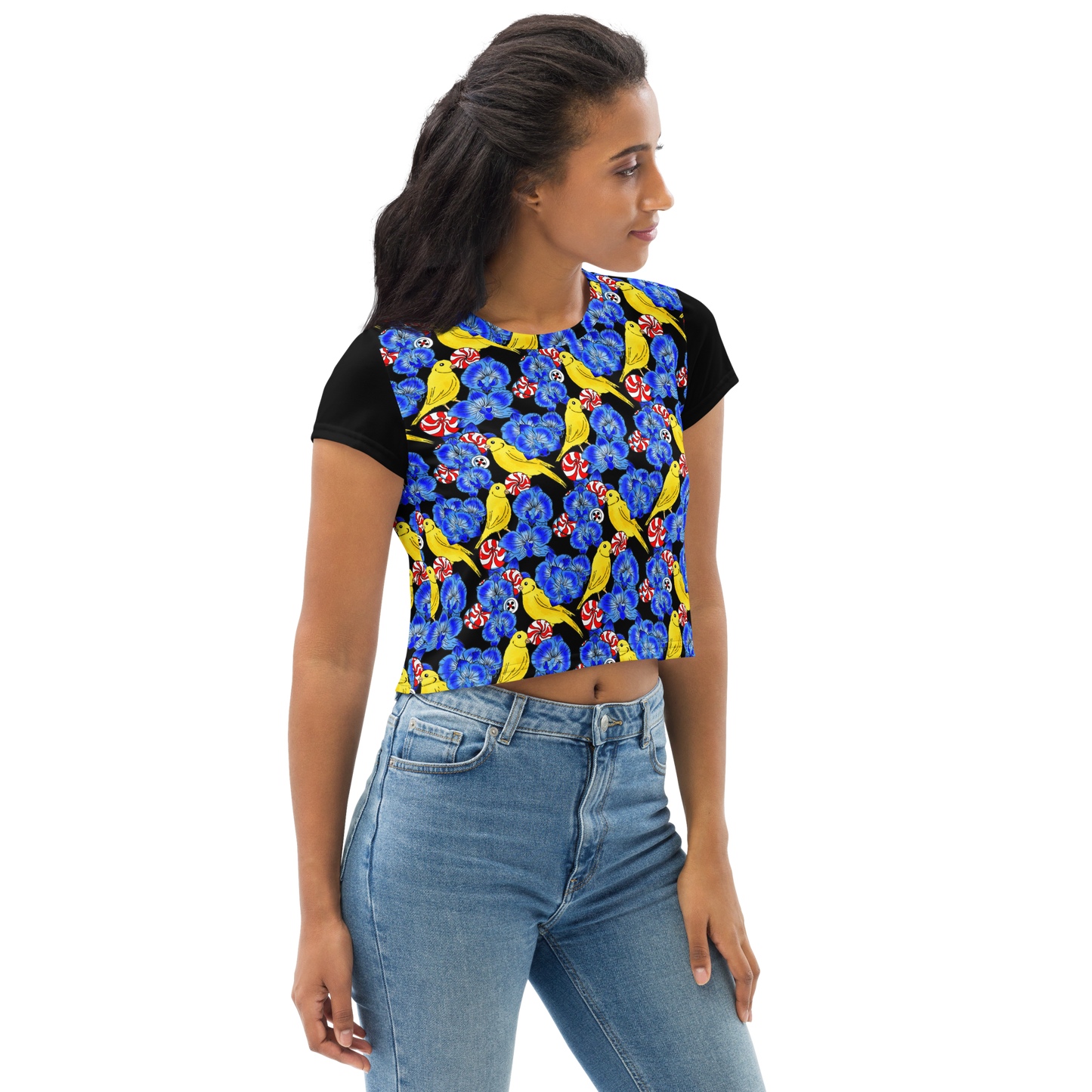 Crop Tee (Canaries & Orchids)