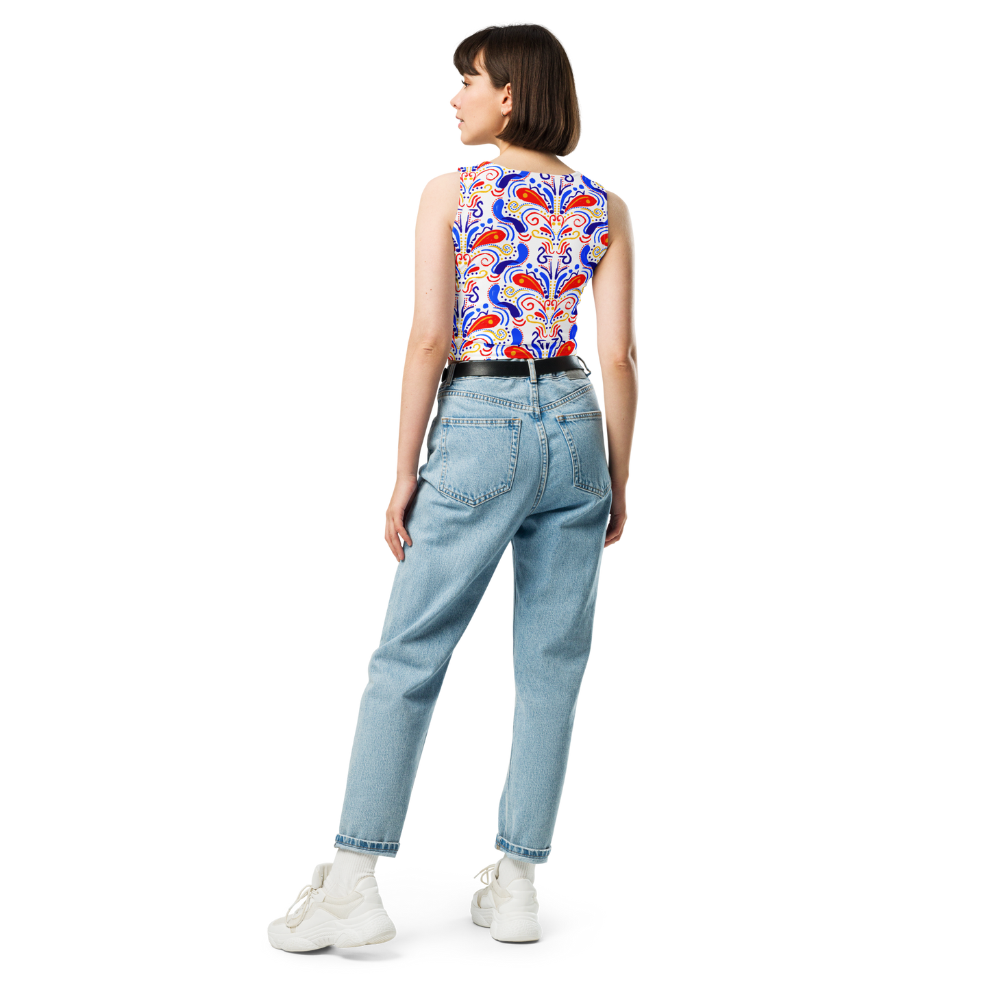 Crop Top (Talavera-inspired|White)