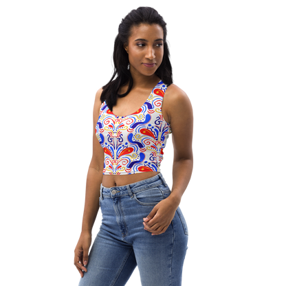 Crop Top (Talavera-inspired|White)