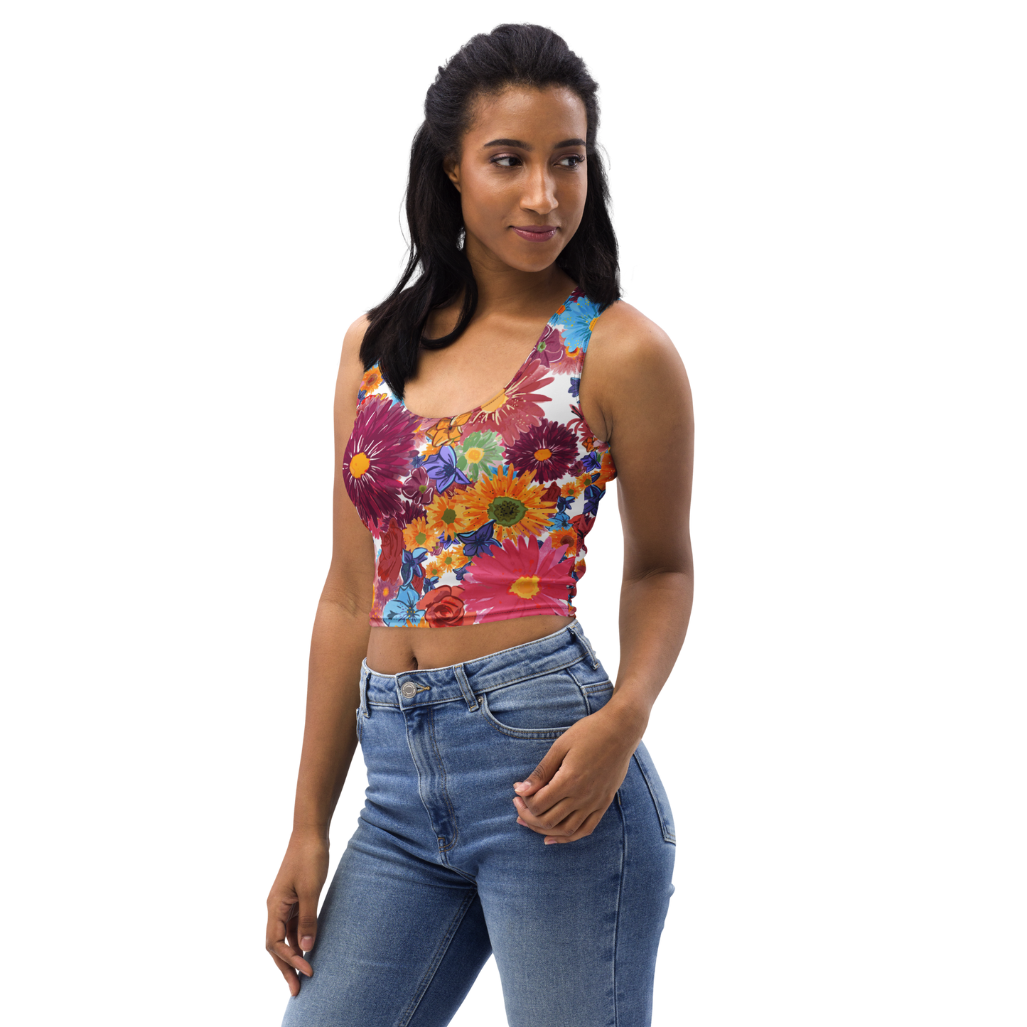 Crop Top (Watercolor Flowers)