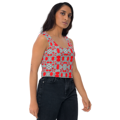 Crop Top (Red Geometric)