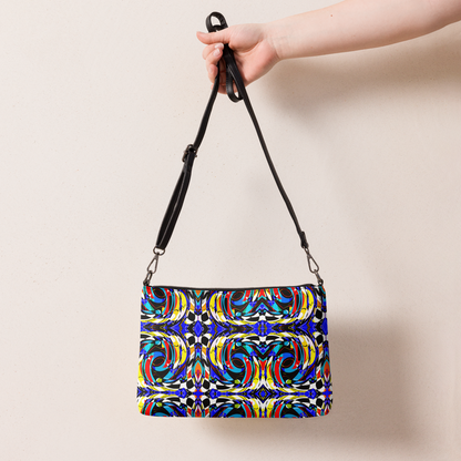 Double-sided Crossbody bag (Blue Swirls)