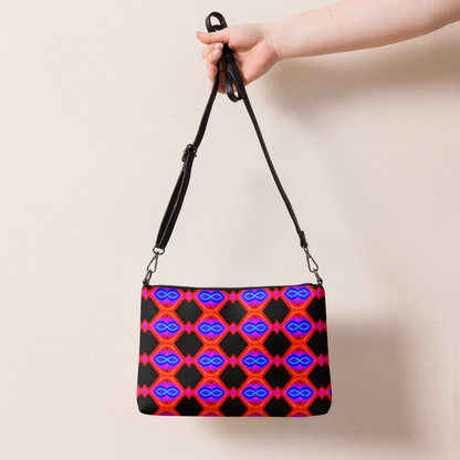 Double-sided Crossbody bag (Neon Honeycomb)