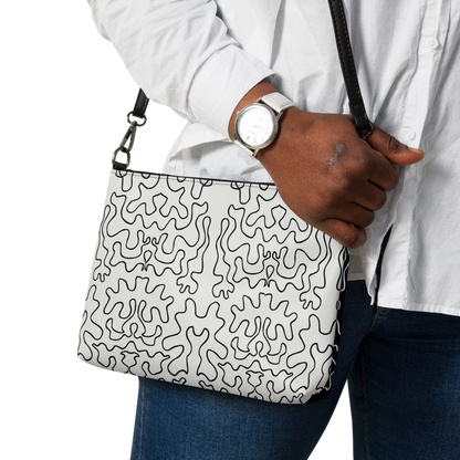 Double-sided Crossbody bag (Black & White Squiggle)