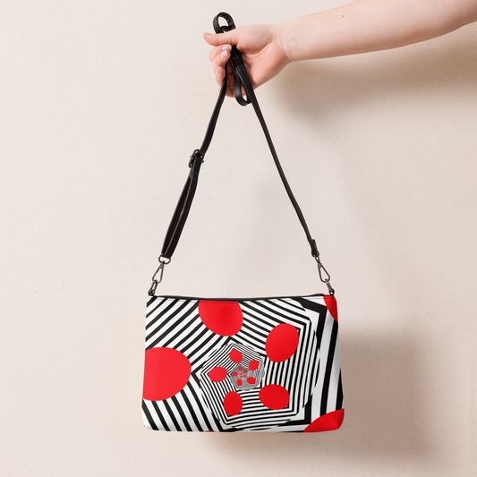 Double-sided Crossbody bag (Red Geometric)