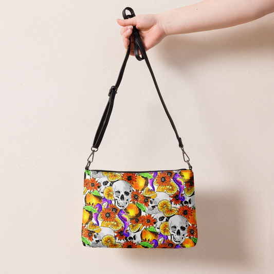 Double-sided Crossbody bag (Skulls & Oranges)