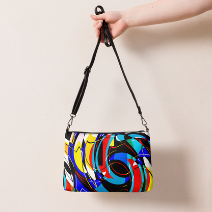 Double-sided Crossbody bag (Blue Swirls)