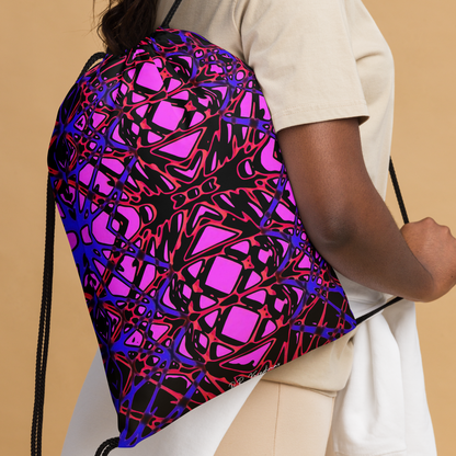 Drawstring bag (Neon Latticework)