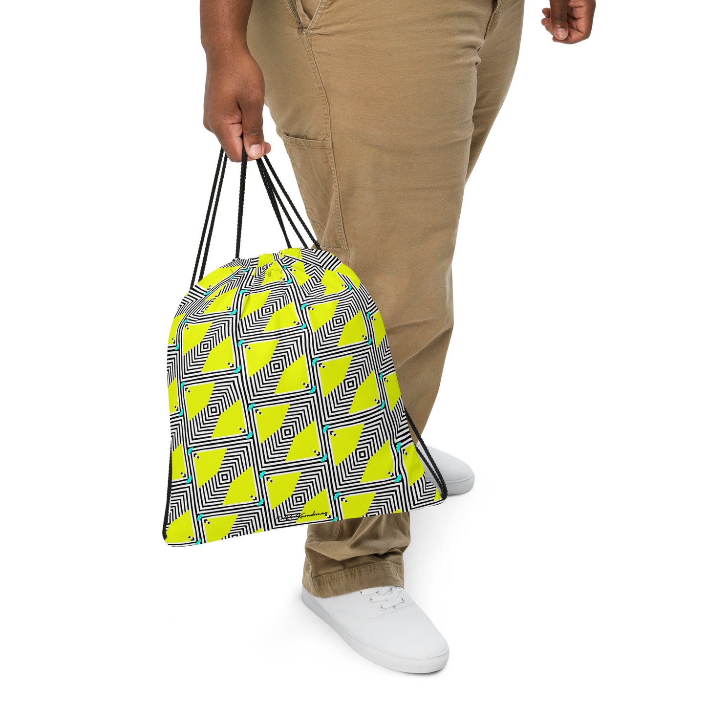 Drawstring bag (Retro Yellow)