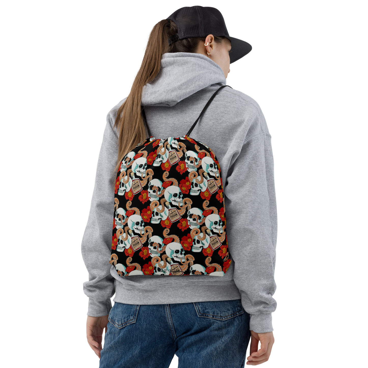 Drawstring bag (Poppies)