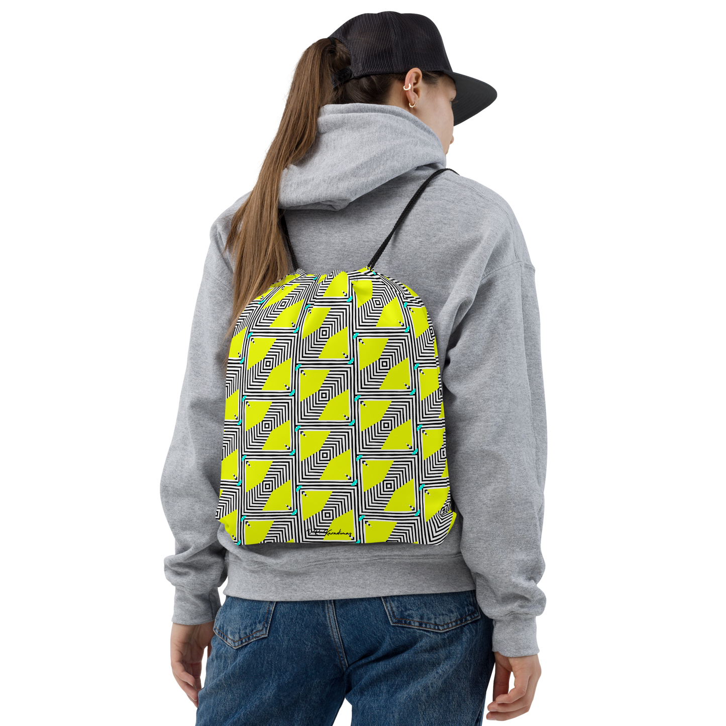 Drawstring bag (Retro Yellow)