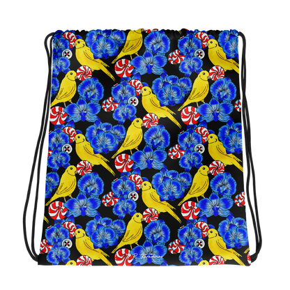 Drawstring bag (Canaries & Orchids)