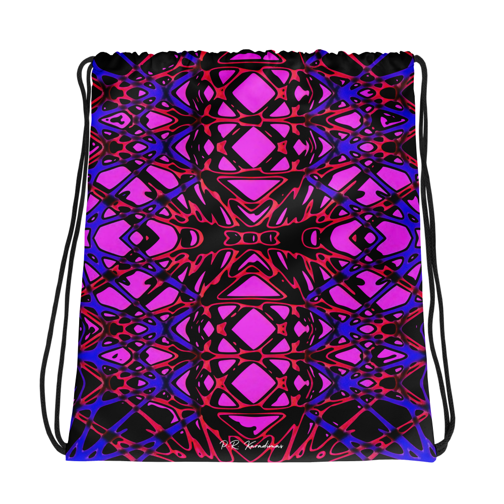 Drawstring bag (Neon Latticework)