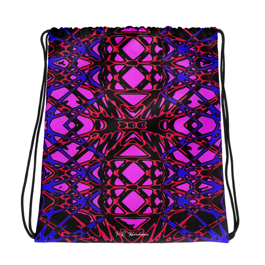 Drawstring bag (Neon Latticework)