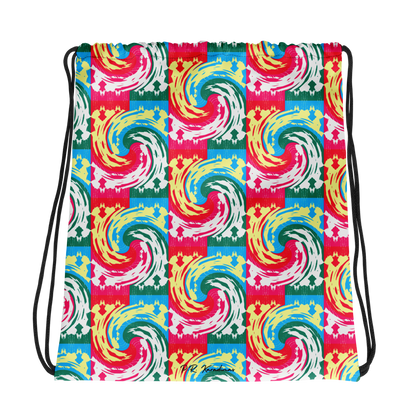 Drawstring bag (Pink Waves)